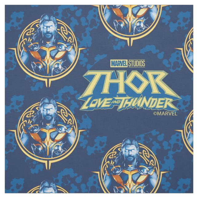 Thor Stylized Asgardian Graphic Fabric (Swatch)