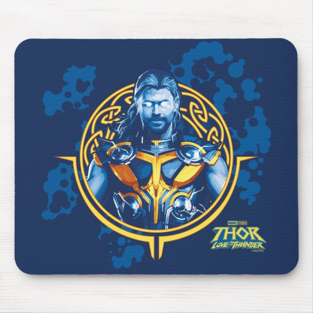 Thor Stylized Asgardian Graphic Mouse Pad (Front)