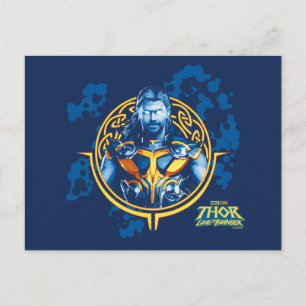 Thor Stylized Asgardian Graphic Postcard