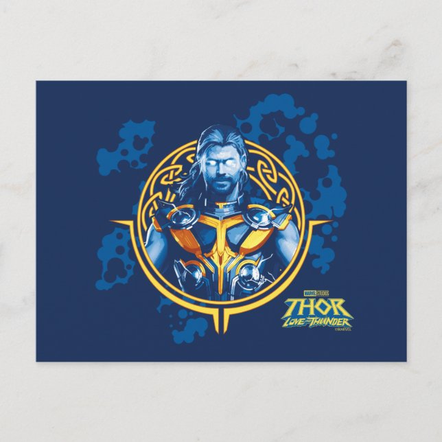 Thor Stylized Asgardian Graphic Postcard (Front)