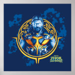 Thor Stylized Asgardian Graphic Poster