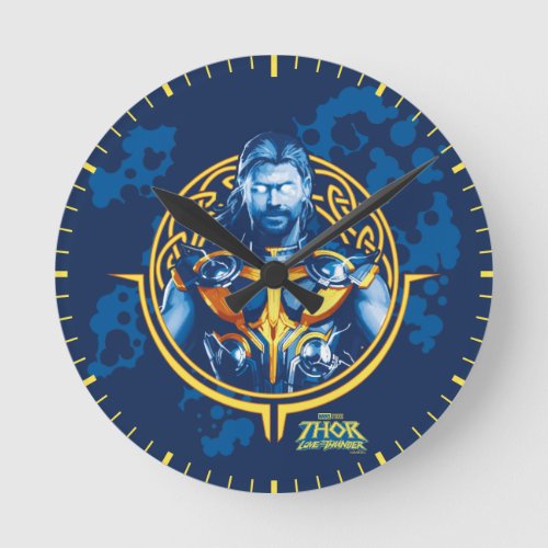 Thor Stylized Asgardian Graphic Round Clock