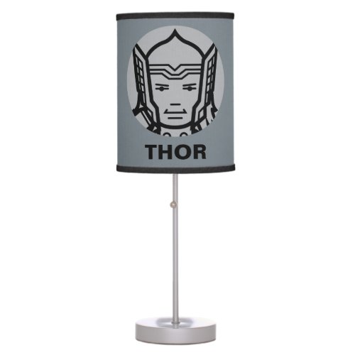 Thor Stylized Line Art Icon Table Lamp