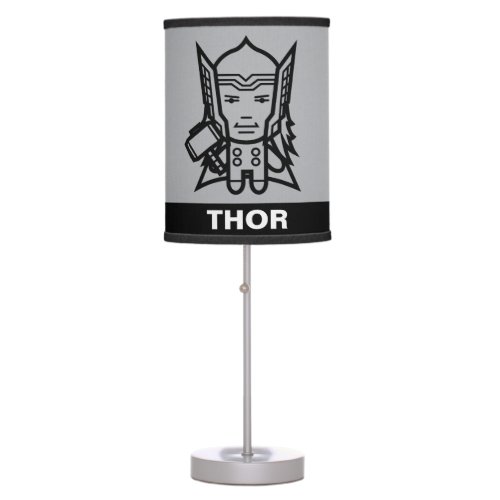 Thor Stylized Line Art Table Lamp
