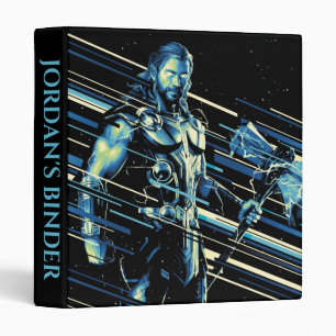 Thor Stylized Striped Character Graphic 3 Ring Binder