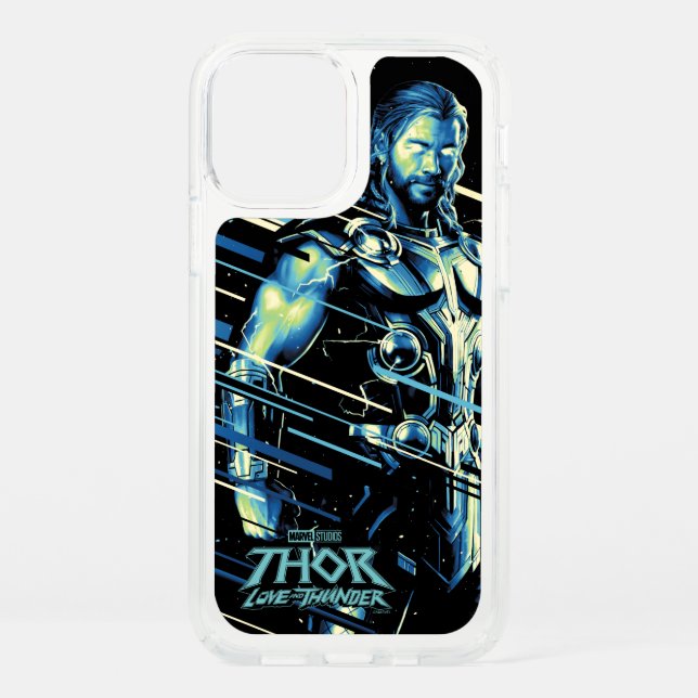 Thor Stylized Striped Character Graphic Speck iPhone 12 Case (Front)