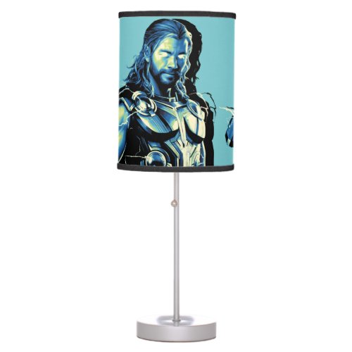 Thor Stylized Striped Character Graphic Table Lamp