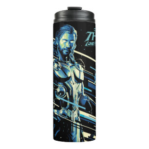 Thor Stylized Striped Character Graphic Thermal Tumbler
