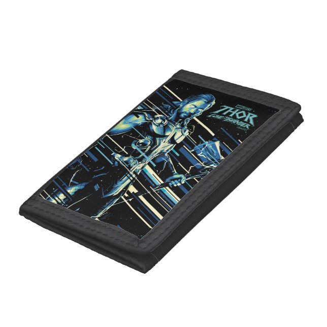 Thor Stylized Striped Character Graphic Trifold Wallet (Bottom)