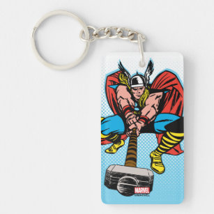 Thor Swinging Mjolnir Forward Keychain