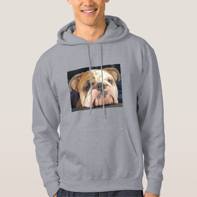 Thor The Bulldog Adult Hooded Sweatshirt (Front)