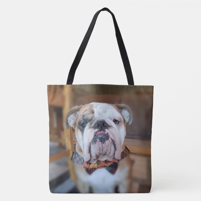 Thor The Bulldog Full Color Tote Bag (Front)