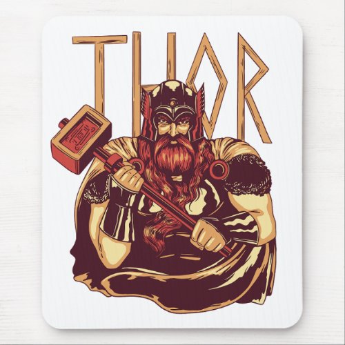 Thor the god of thunder mouse pad