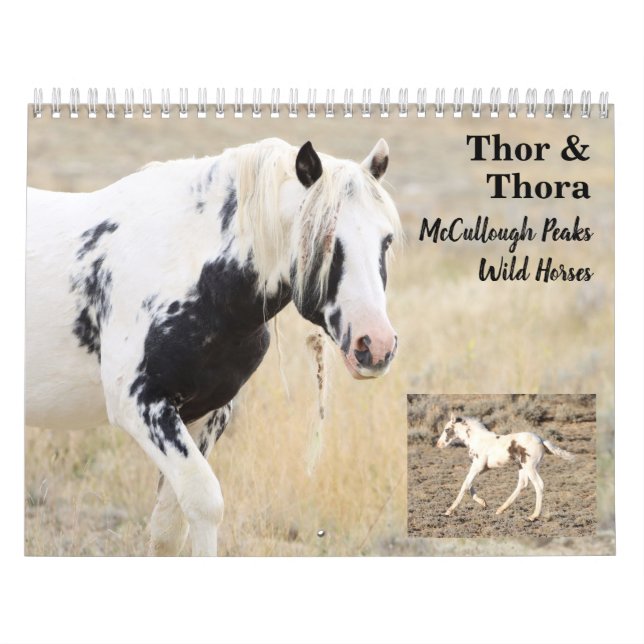 Thor & Thora at McCullough Peaks Wild Horses Calendar (Cover)