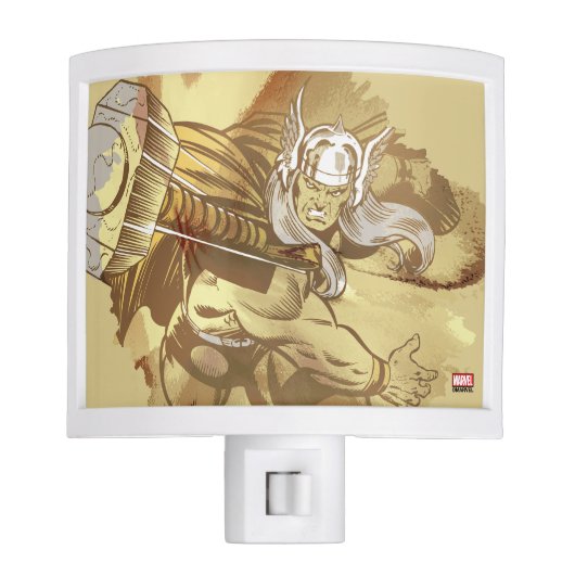 Thor Throwing Mjolnir Night Light (Front)
