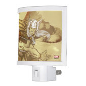 Thor Throwing Mjolnir Night Light (Left)
