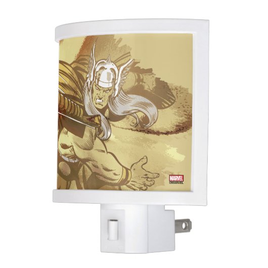 Thor Throwing Mjolnir Night Light (Left)