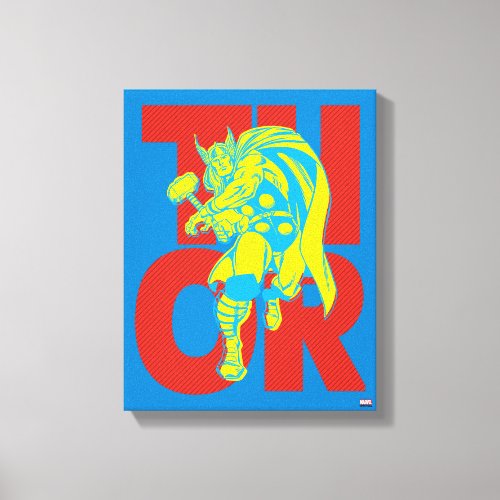 Thor Typography Character Art Canvas Print