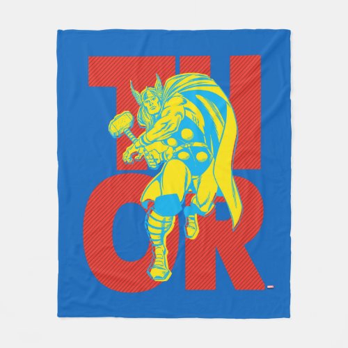 Thor Typography Character Art Fleece Blanket