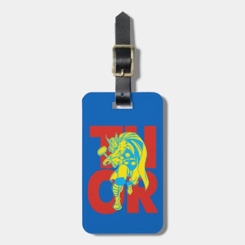 Thor Typography Character Art Luggage Tag