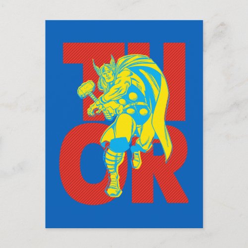 Thor Typography Character Art Postcard