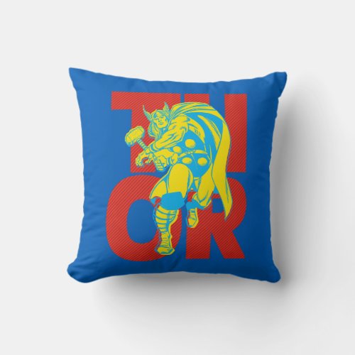 Thor Typography Character Art Throw Pillow