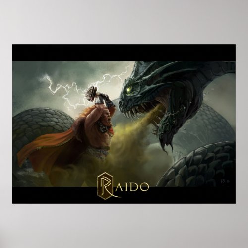 Thor Vs Jormungand Poster