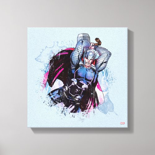 Thor Watercolor Character Graphic Canvas Print