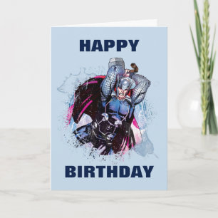 Thor Watercolor Character Graphic Card