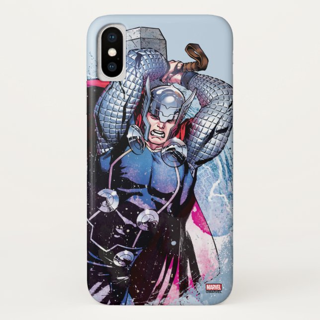 Thor Watercolor Character Graphic Case-Mate iPhone Case (Back)