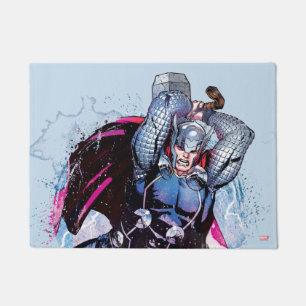 Thor Watercolor Character Graphic Doormat