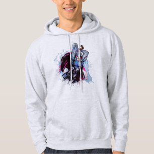 Thor Watercolor Character Graphic Hoodie