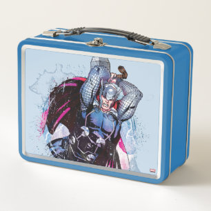 Thor Watercolor Character Graphic Metal Lunch Box