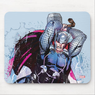 Thor Watercolor Character Graphic Mouse Pad