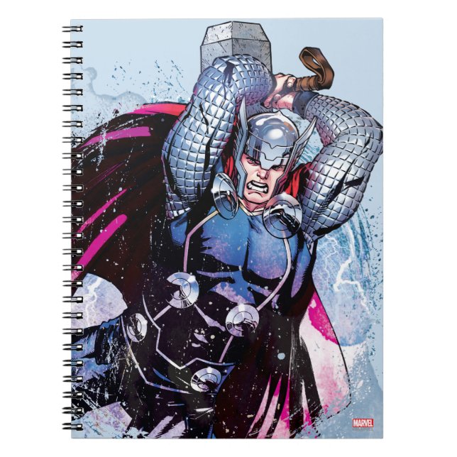 Thor Watercolor Character Graphic Notebook (Front)