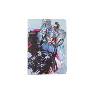 Thor Watercolor Character Graphic Passport Holder