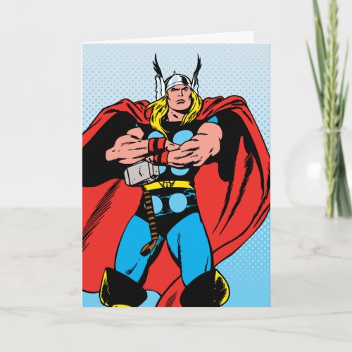 Thor With Arms Crossed Card