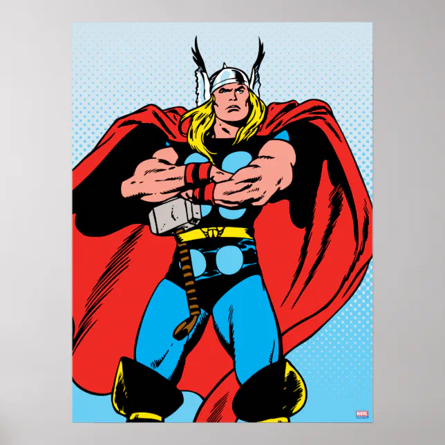 Thor With Arms Crossed Poster | Zazzle