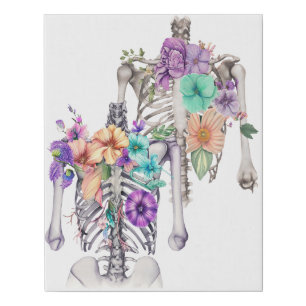 Thoracic cage faux canvas print