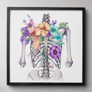 Thoracic cage peel and stick photo tile