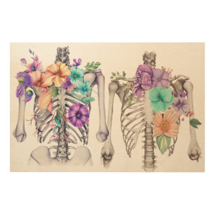 Thoracic cage wood wall art