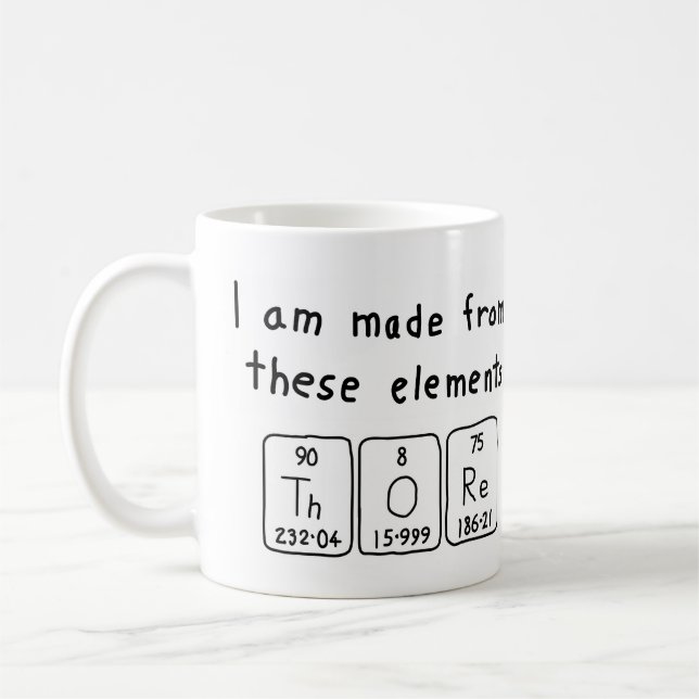 Thore periodic table name mug (Left)