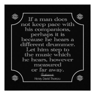 Thoreau Different Drummer - Art Print