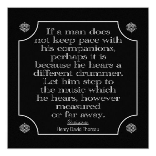 Thoreau Different Drummer _ Art Print