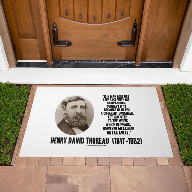 Thoreau Different Drummer Step To The Music Doormat (Outdoor)