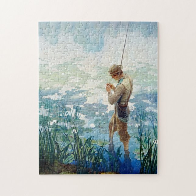 Thoreau Fishing at Walden Pond by N. C. Wyeth Jigsaw Puzzle (Vertical)
