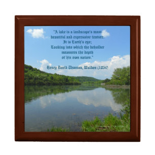 Thoreau Lake Quote Keepsake Box