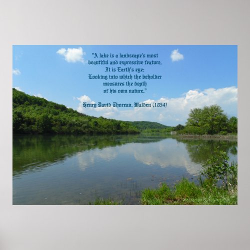 Thoreau Lake Quote Poster