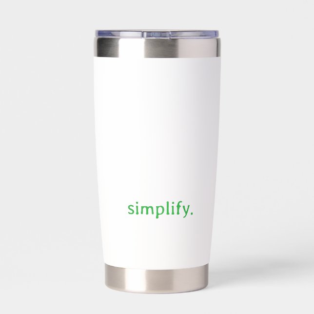 Thoreau Minimalist Quote Insulated Tumbler (Back)