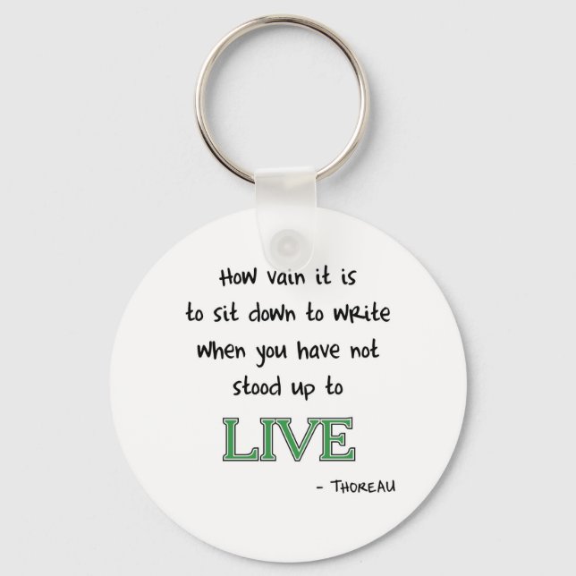 Thoreau on Writing Keychain (Front)